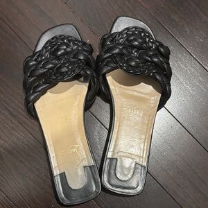 Christian Louboutin Black Braided Sandals Authentic